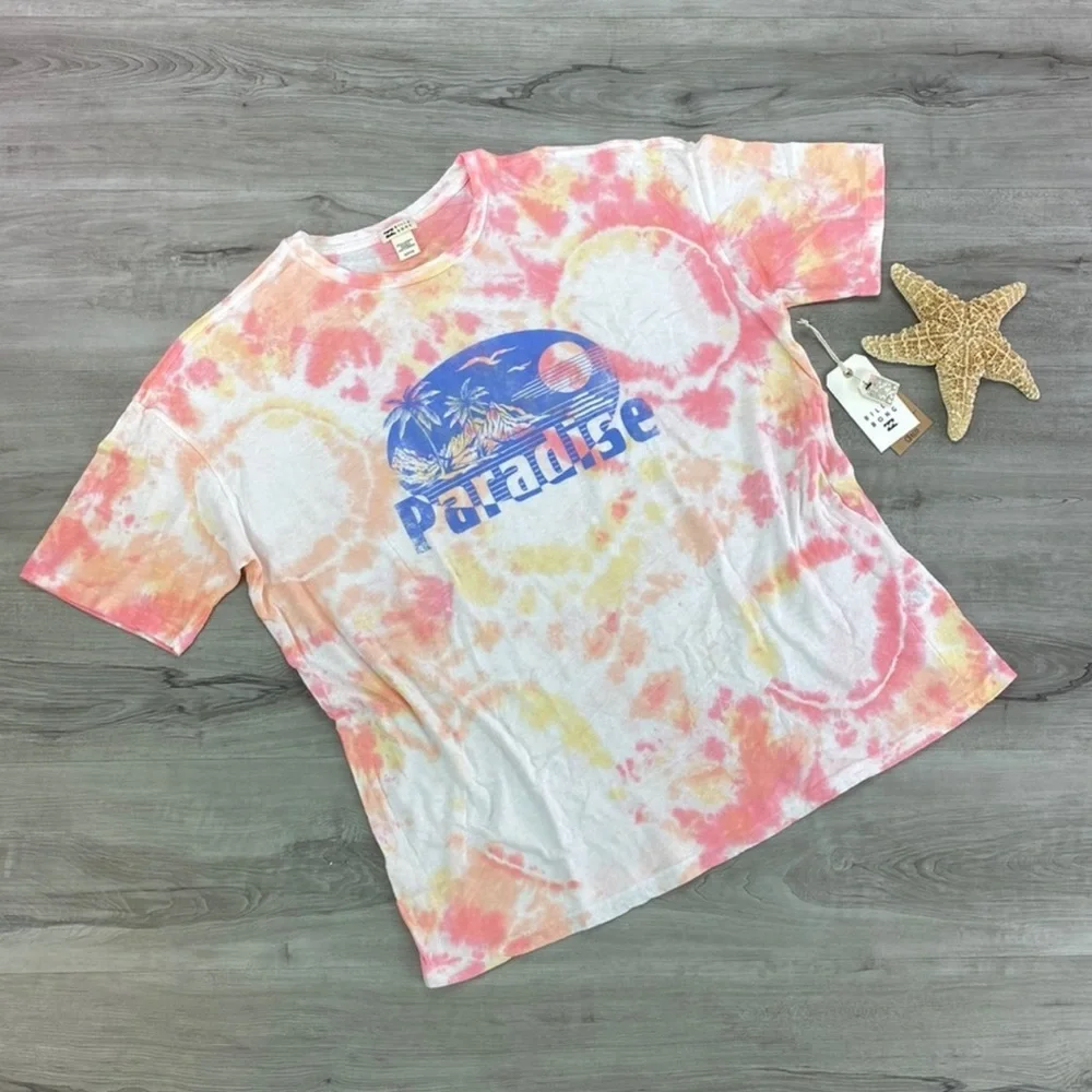 🔆BILLABONG🔆 SUN AND SEA SHORT SLEEVE TIE DYE - Picture 2 of 12